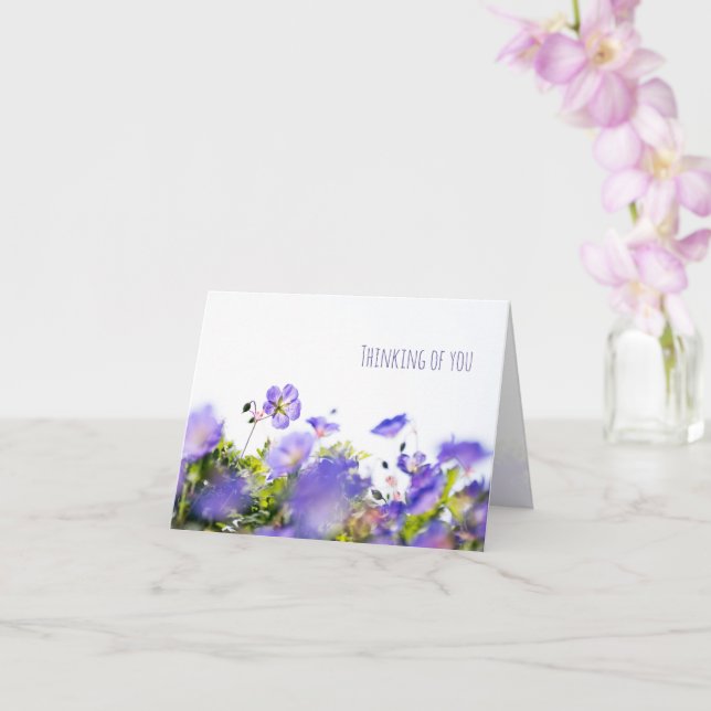 Carte Thinking of You Floral Folded Card (Orchidée)