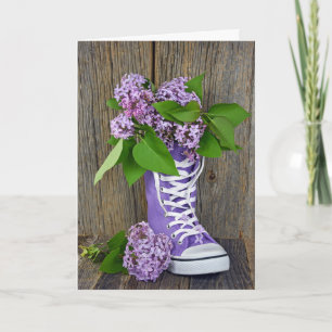 Carte Thinking of You lilac bouquet