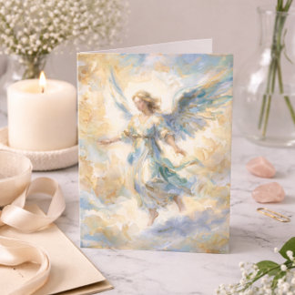 Carte Thinking of You Watercolor Angel Sympathy