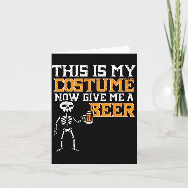 Carte This Is My Costume Funny Skeleton Halloween Men Da (Devant)