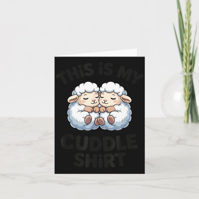 Carte This Is My Cuddle Shirt Cute Sheep Couple Sleep  (Devant)