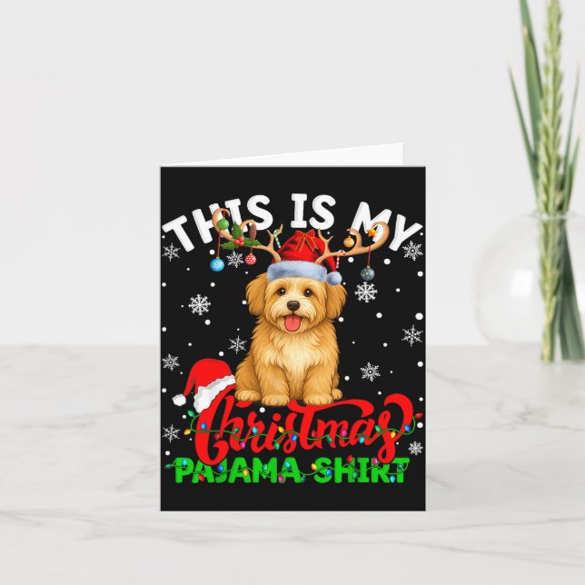 Carte This Is My Havanese Dog Ugly Christmas Pajama Swea (Devant)