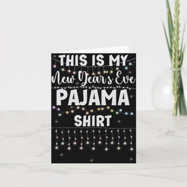 Carte This Is My New Year's Eve Pajama Shirt Lights Men  (Devant)