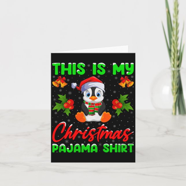 Carte This Is My Penguin Christmas Pajamas Funny Penguin (Devant)