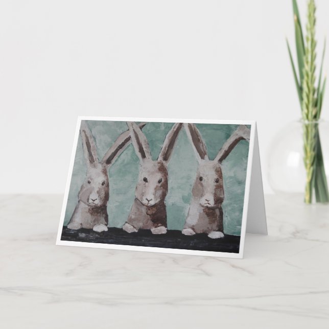 Carte Three Incredulous Rabbits Card (Devant)