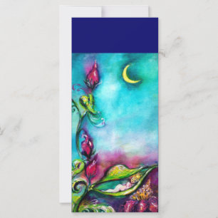 CARTE THUMBELINA DORMIR ENTRE FEUILLES ROSE