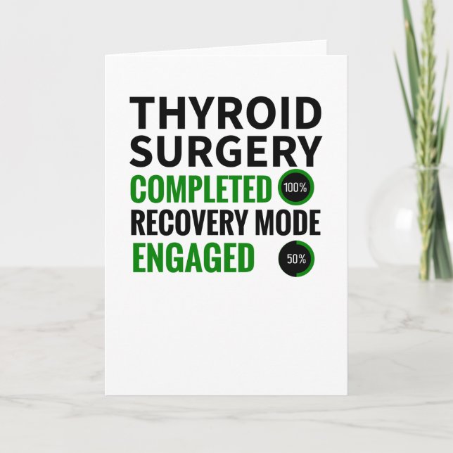 Carte Thyroïdectomie | Cadeaux de récupération de chirur (Devant)