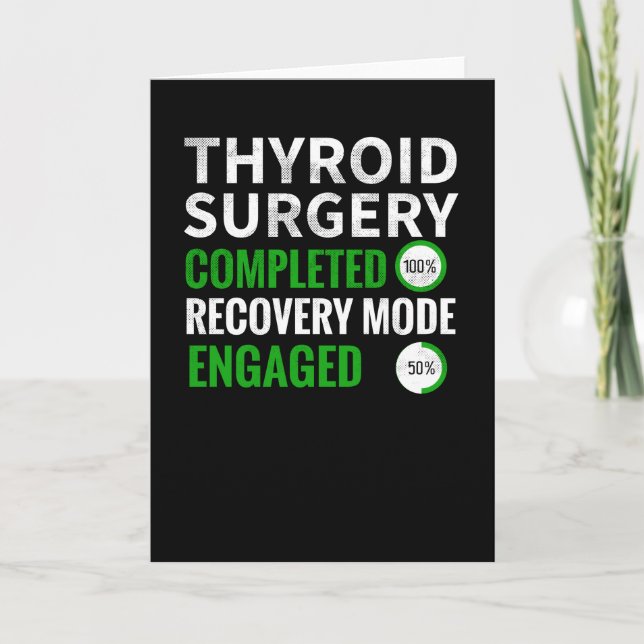 Carte Thyroidectomie | Thyroïde de chirurgie de récupéra (Devant)