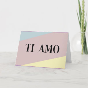 Carte Ti amo italien lettrage