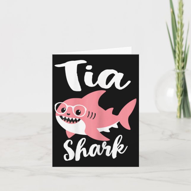 Carte Tia Shark Fête des mères grand-mère drôle (Devant)