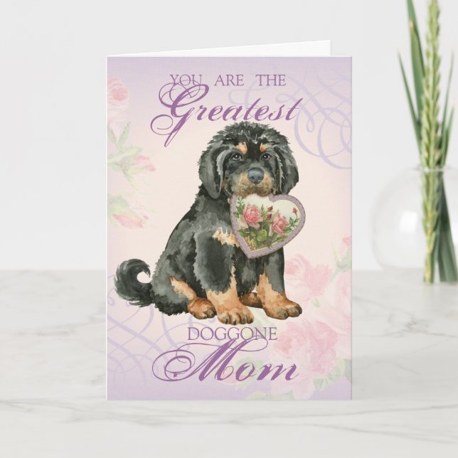 Carte Tibétain Mastiff Heart Maman (Devant)
