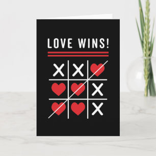 Carte Tic Tac Toe Love gagne Anniversaire Saint-Valentin