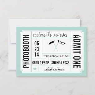 Carte Ticket pour accessoires de photomaton Moustache et