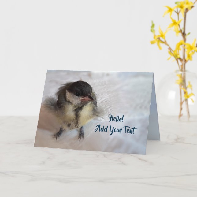 Carte Tidi my Bird le Parus Major (Fleur jaune)