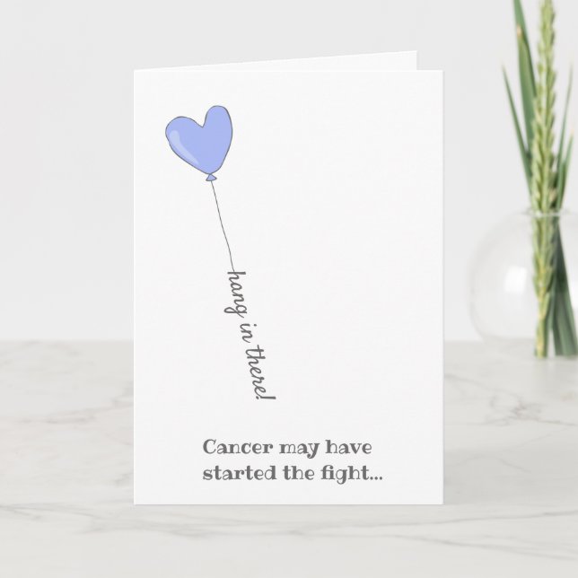 Carte Tiens bon ! - Cancer du Beat - Ballons Lilac migno (Devant)