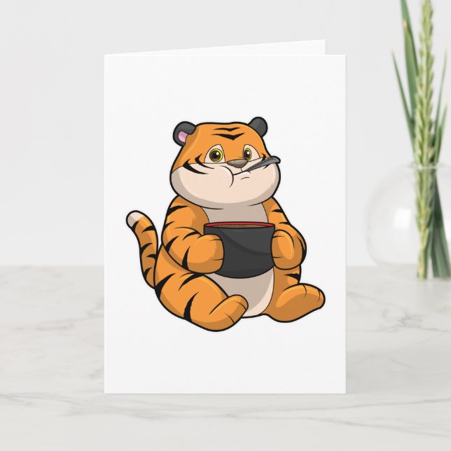 Carte Tiger à manger avec Bowl (Devant)