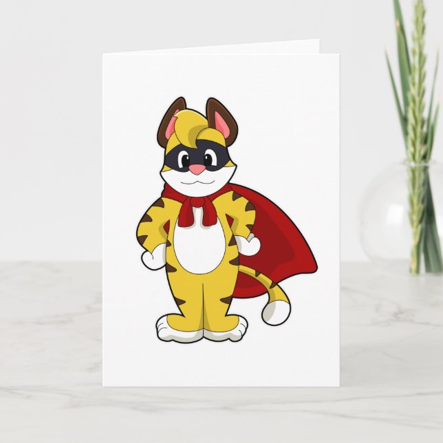 Carte Tiger en héros avec Masque et Cap (Devant)