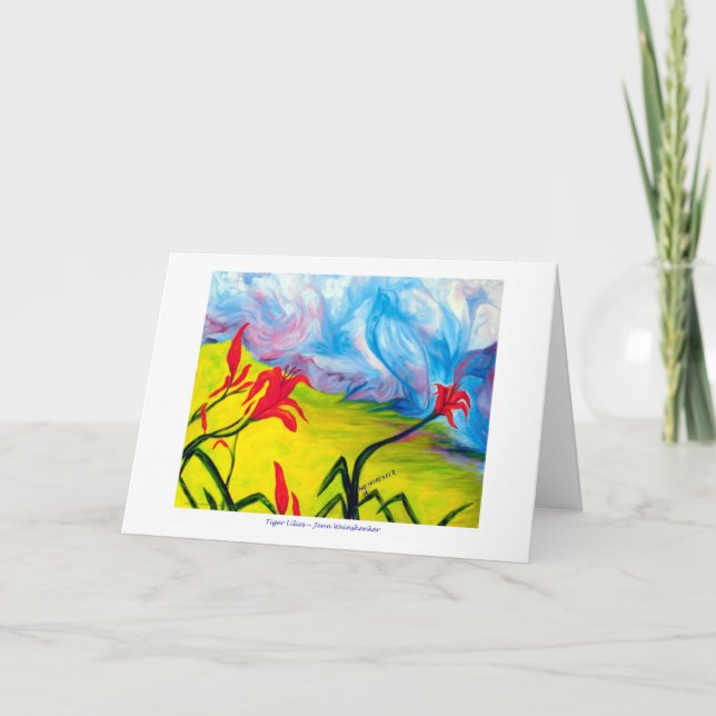 Carte Tiger Lys GREETING CARD (Devant)