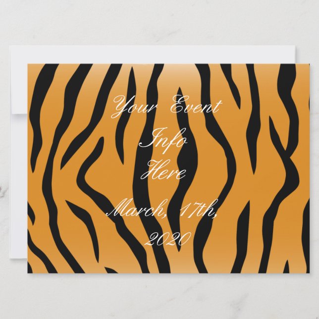 Carte Tiger Stripes Motif Thunder_Cove (Devant)