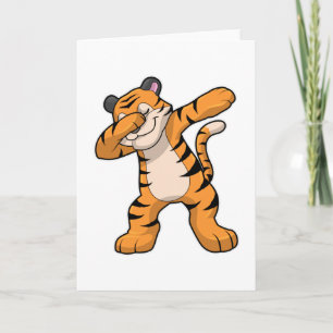 Carte Tigre à la danse hip hop Dab