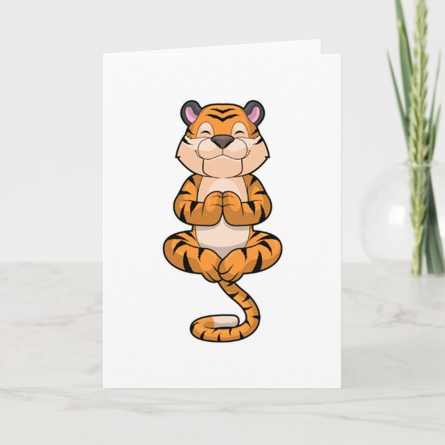 Carte Tigre au Yoga Fitness (Devant)