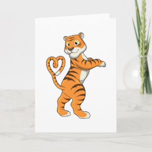 Carte Tigre avec coeur