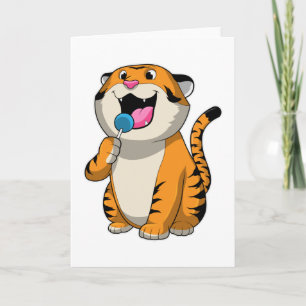 Carte Tigre avec sucette