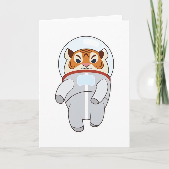 Carte Tigre comme costume Spaceman (Devant)