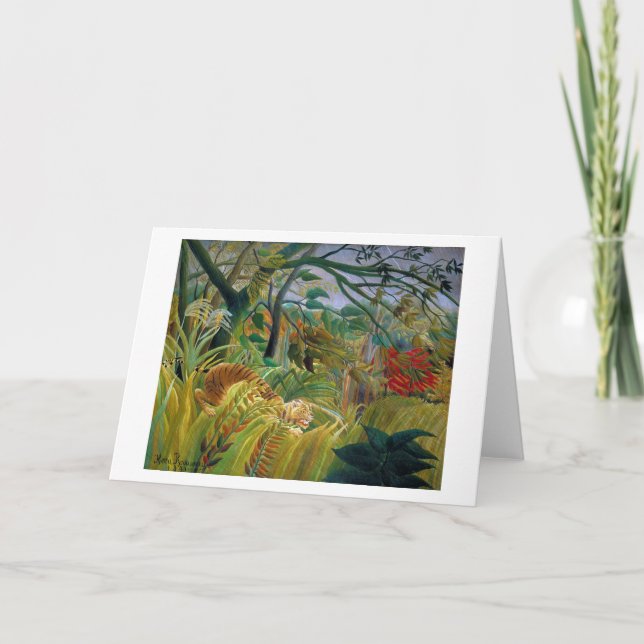 Carte Tigre dans une tempête tropicale, Rousseau (Devant)