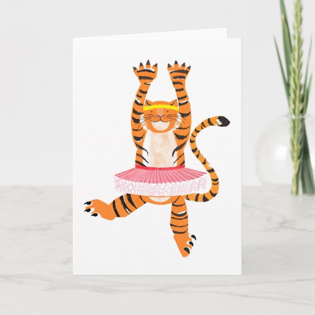 Carte Tigre en tutu (Devant)