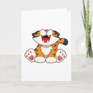 Carte Tigre rougissant