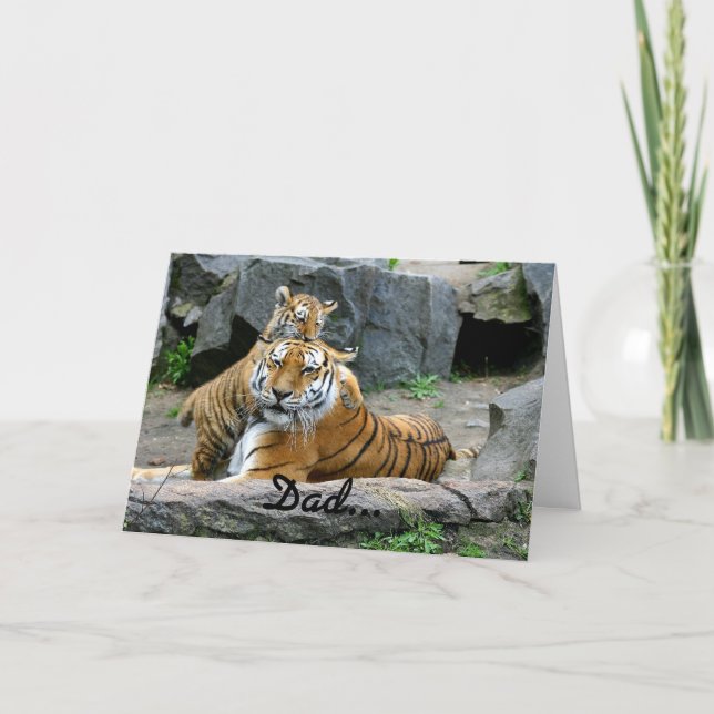 Carte Tigre supérieur de fête des pères (Devant)