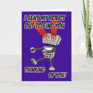 Carte Tinking of You Robot Card