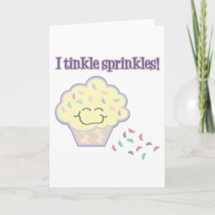 Carte tinkle saupoudrer drôle cupcake