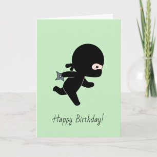 Carte Tiny Ninja coule sur Green Birthday