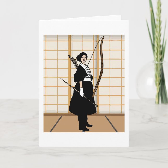 Carte Tir À L'Arc Avec Bow Et Flèche (Devant)
