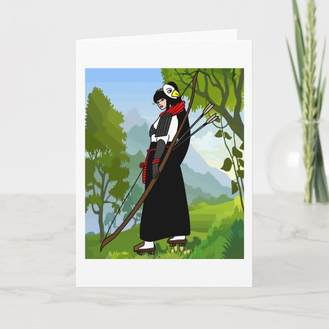 Carte Tir À L'Arc Avec Bow Et Flèche (Devant)