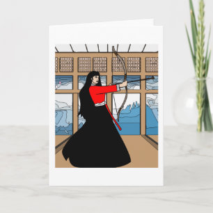 Carte Tir À L'Arc Avec Bow Et Flèche