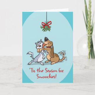 Carte ’Tis The Season For Smoochies (Blank Inside) Card