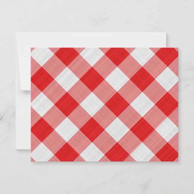 Carte tissu de table rouge (Devant)