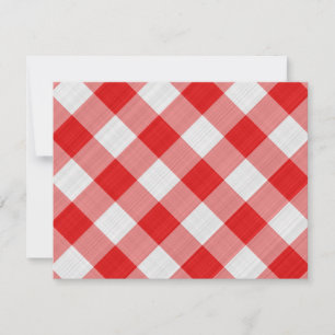 Carte tissu de table rouge