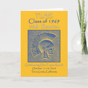 Carte TLHS Classe de 1969 Trojan Spirit 50e Réunion