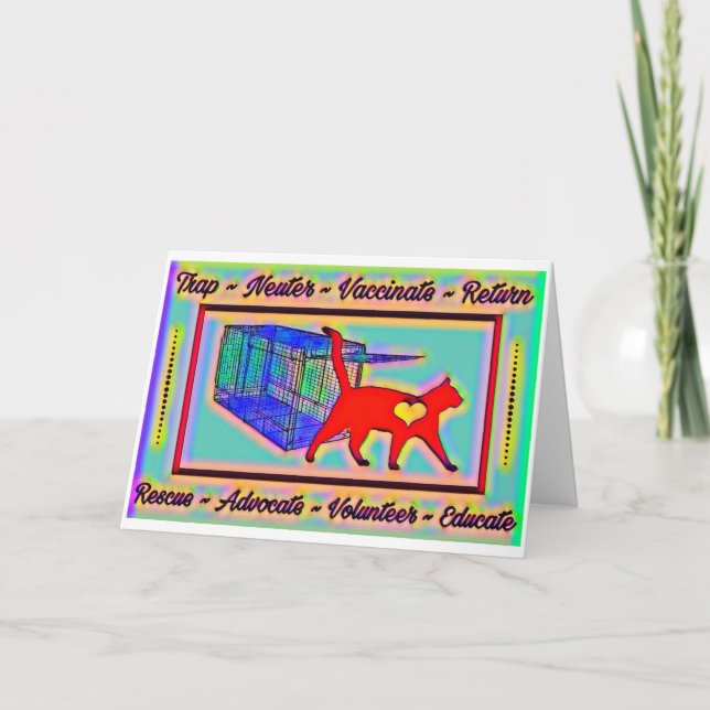 Carte TNR Secourt de chats Piège Neuter Retour de vaccin (Devant)