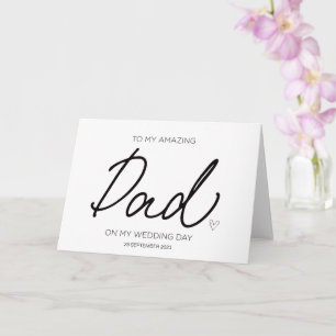 Carte To My Dad Wedding Thank You From Brides Father Car