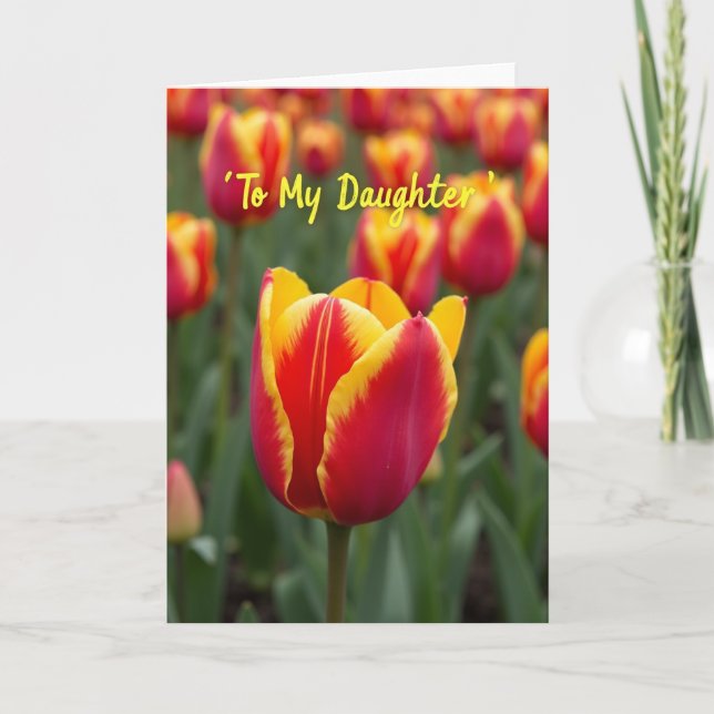 Carte To My Daughter Flower Card (Devant)