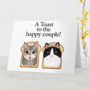 Carte Toast Au Joyeux Couple Drôle Mariage Chat Engager