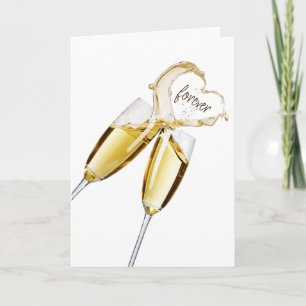 Carte Toast de champagne pour l'anniversaire