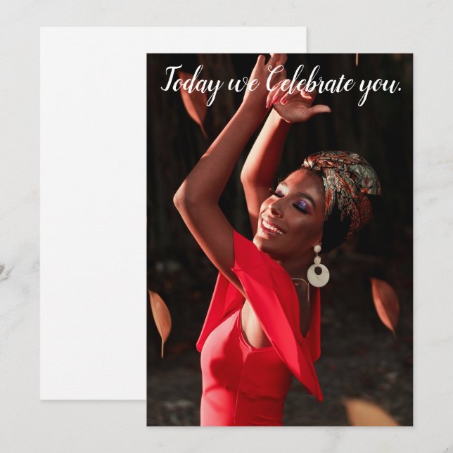Carte Today we Celebrate You! Greeting Card (Devant / Derrière)