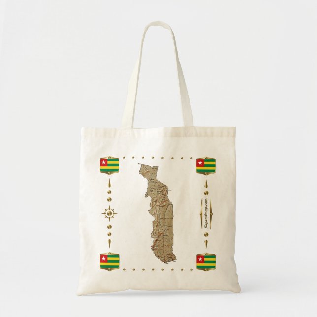 Carte Togo + sac drapeaux (Devant)