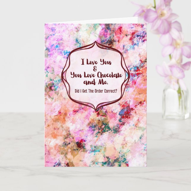 Carte Toi, Moi & Chocolat – Drôle d'anniversaire  (Orchidée)